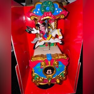Mr. Christmas 1995 Wind Up Musical Holiday Carousel Mickey Mouse